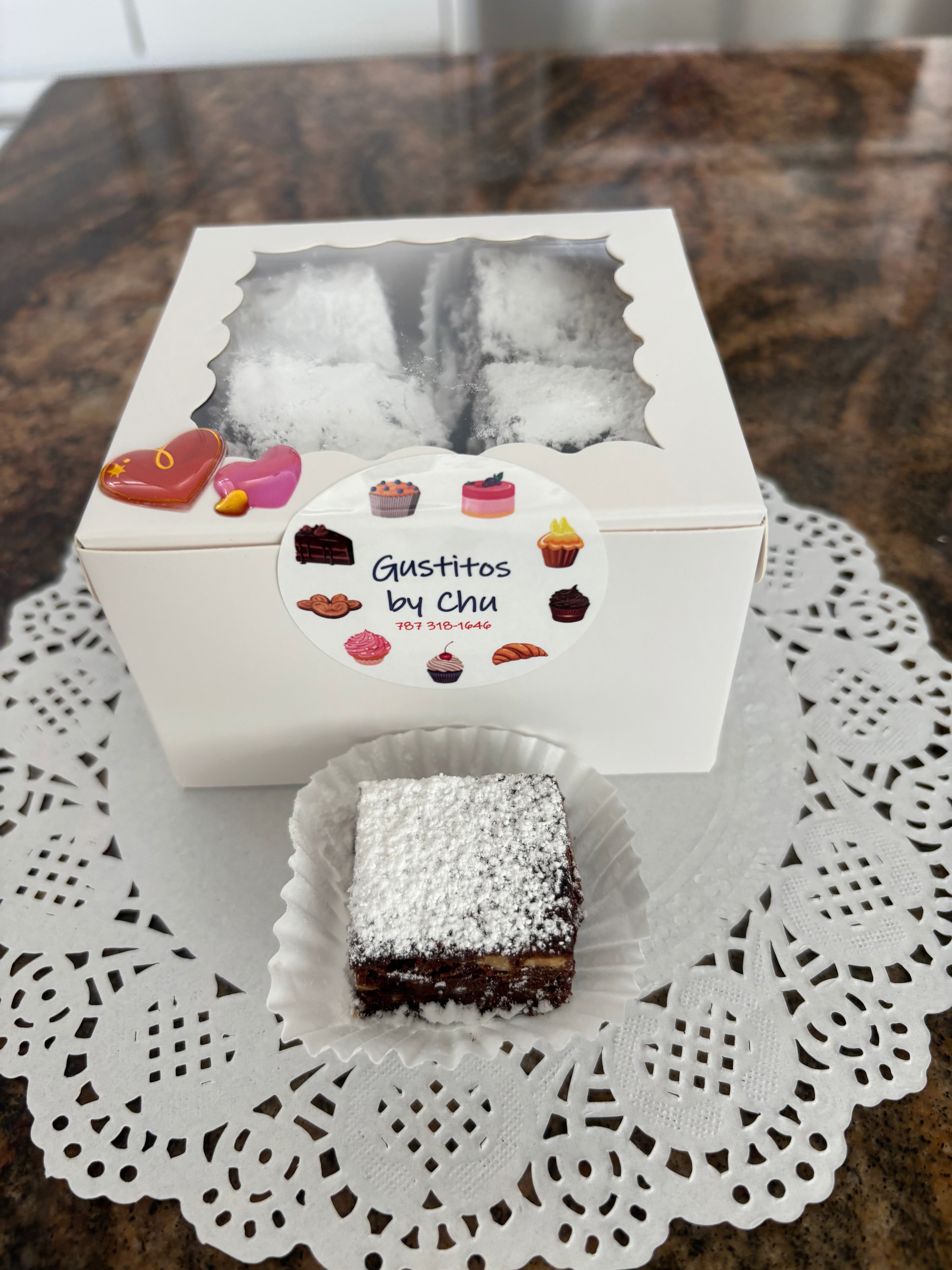 Caja de brownies sin nueces