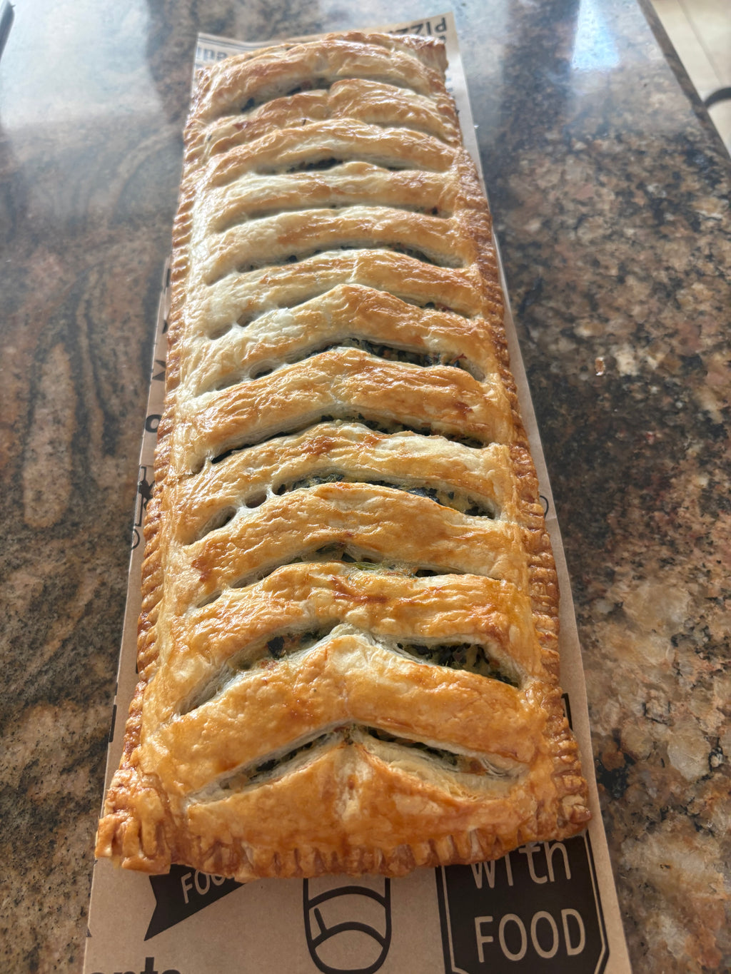 Pie de pollo y espinaca